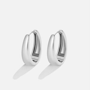 Valentina Silver Hoop Earrings